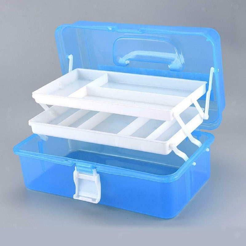 12 inch Translucent Carrying Case Art/Craft Supply Toolbox Storage Container