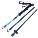 Adjustable 3 Section Carbon Fiber Trekking Walking Hiking Pole Cane Crutch