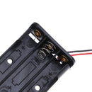 2 Pcs black plastic battery holder case wired for 3 x AAA 4.5v with lead wire OZ