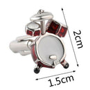 1 Pair Fashion Men's Cufflinks Fashion Band Drums Shirt Cufflinks Cuff Link F1M9