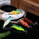 5pcs/pack Bionic Plastic Fishing Lure Insect Locust Lure Hard Bait Hook