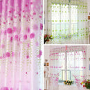 200x100cm Fuchsia Daisy Pattern Voile Tab Top Curtain Window Drapes Valances