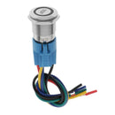 Waterproof Latching Engine Start Switch Symbol Power for Vehicle Red Light