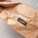 Brown Paper Lunch Bag Reusable Insulated Thermal Cooler Sack Magnetic ClosureGG