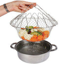 Stainless Steel Kitchen Tools Foldable Vegetable Washing Basket Steam Fry Fo_kz