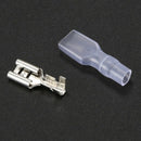 75Pcs 6.3mm Female Spade Crimp Terminal Connector Insulating Cover