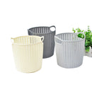 Round Storage Basket with Handle Debris Clothes Bucket Toys Books Organizer