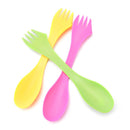 6pcs multifunction Camping Hiking Utensils Spork Combo Travel Gadget Spoon Fo FT