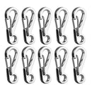 10pcs Alloy Hanging Snap Hook Keychain Buckle Carabiners Camping Hiking Tool
