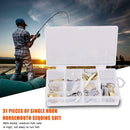 31pcs Metal Artificial Sequins Fishing Lure Hard Bait 132g with Single Hook