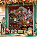 4pcs Christmas Window Glass Stickers Santa Claus Snowflake Decals Decor A