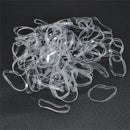 Women's Hair Tie Band Ponytail Holder Elastic Rubber Clear White 200pcs/Bag Hot