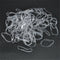 Women's Hair Tie Band Ponytail Holder Elastic Rubber Clear White 200pcs/Bag Hot