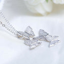 Butterfly Rhinestone Pendant Necklace Fashion Women Statement Chain Choker