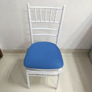 4Pcs Square Round Stretch Dining Wedding Chair Seat Cover for 35-50cm Blue