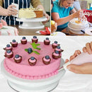 1 Pcs 28cm Kitchen Cake Decorating Icing Rotating Turntable Cake Stand Whit