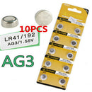 10x LR41 AG3 392A SR41SW 384 LR736 V3GA 192 1.55V Cell Battery Watch Button Coin