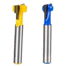 2Pcs Professional 1/4" Shank Router Bit Woodworking Keyhole Cutter 3/8"&1/2"