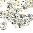 100x Crystal Rhinestone Sew On Loose Faceted Beads for DIY Sewing Crafts 8mm