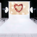 Valentines Day Photography Background Heart Wood Board Backdrop Video Decor