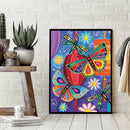 Colorful Butterfly Dragonfly 5D Full Round Diamond Painting 30x40cm (B2435)