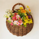 Artificial Flowers Wall Mounted Basket Wall hanging plant pots Wicker Wall  Y8T9