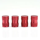 4X Red Aluminum Car Tire Valve Caps Truck Air Port Cover Valve Wheel Stem Caps