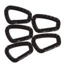 5 Pcs Outdoor Plastic Carabiner D-Ring Key Chain Clip Hook