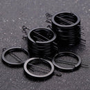 12x Keyrings Flat Split Key Rings 25mm Nickel Metal Plated Steel Hoop Loop Ring