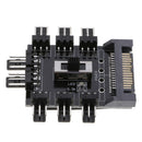 Shelf Adhesive 1 to 8 Channel Hub SATA Power Splitter Design for 12V 3Pin Fan