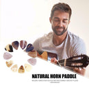 6pcs Guitar Ukulele Horn Picks Novelty Plectrum Folk Guitar Anti-slip Picks