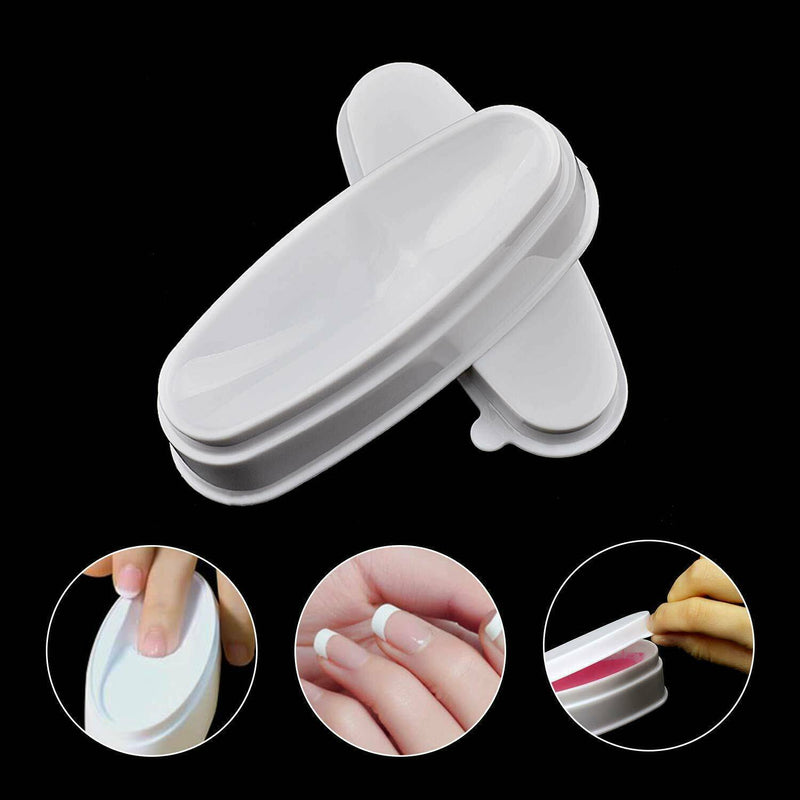 French Tips Dip Nail Container Powder Art Dipping Tray Mold Guides Tool Kits