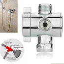 3-Way Bathroom Chrome Diverter G1/2" T-adapter Valve for Shower Arm Mounted N3P1