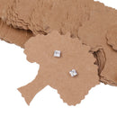 200pcs Kraft Paper Brown Cat&Tree Earrings Display Cards Gift Tags Holder