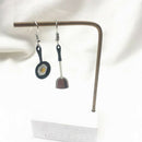 Fashion Women Asymmetric Fried Egg Pan Shovel Drop Dangle Earrings Jewelry G JR