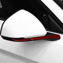 Carbon Fiber Door Mirror Trim Cover Anti Rub Strips for Ford Mustang 15-19