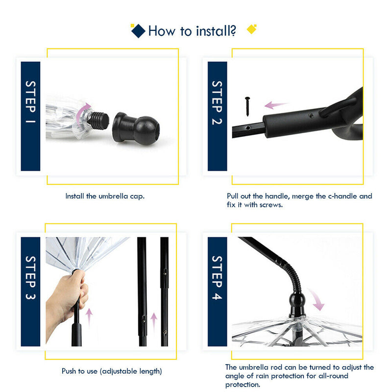 Transparent Pet Umbrella with Dog Walking Leash Raining Handle Dog Raincoat A
