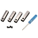 4pcs luxury metal aglet shoelace screw replacement color: Black gun