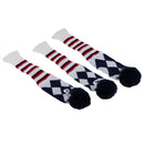 Set of 3 Knit Pom Pom Head Covers Golf Club Headcover for Driver  Fairway Wood