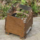 Lightweight Portable Stainless Steel Pocket Folding Wood Stove Alcohol Stov