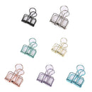 20 Pcs/Set Random Color Hollowed Out Design Binder Clip For Office School P E1F6