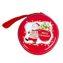 Xmas Santa Claus Round Change Coin Purse Candy Gift Storage Bag Cash Box Zipper