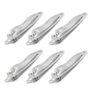Slanted Tip Metal Manicure Tool Pedicure Nail Clipper Cutter 6 Pcs J3B8