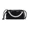 Women Irregular Handbag Alligator PU Chain Crossbody Underarm Bags (Black) A