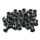 Black Steel Gauge Earring Punk Flesh Tunnel Ear Plugs Rimmed Flat Style Typ