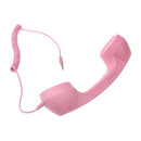 3.5mm Mic Retro   Phone Handset Telephone for Mobile Phone Pink