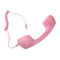 3.5mm Mic Retro   Phone Handset Telephone for Mobile Phone Pink