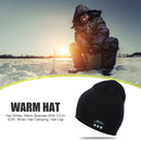 Men Women Bluetooth Earphone Music Beanie Hat Winter Autumn Knitted Cap Black