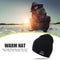Men Women Bluetooth Earphone Music Beanie Hat Winter Autumn Knitted Cap Black