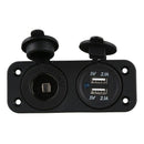 150W Cigarette Lighter Socket Adapter, 12V/24V Power Output with 4.2A Dual